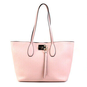 Salvatore Ferragamo Gancini Leather Shoulder Bag Pink